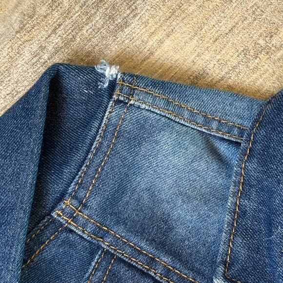 DKNY Girls Denim Long Sleeve Jean Jacket Snap Closure Spell Out Pink Size 6 - Picture 5 of 7